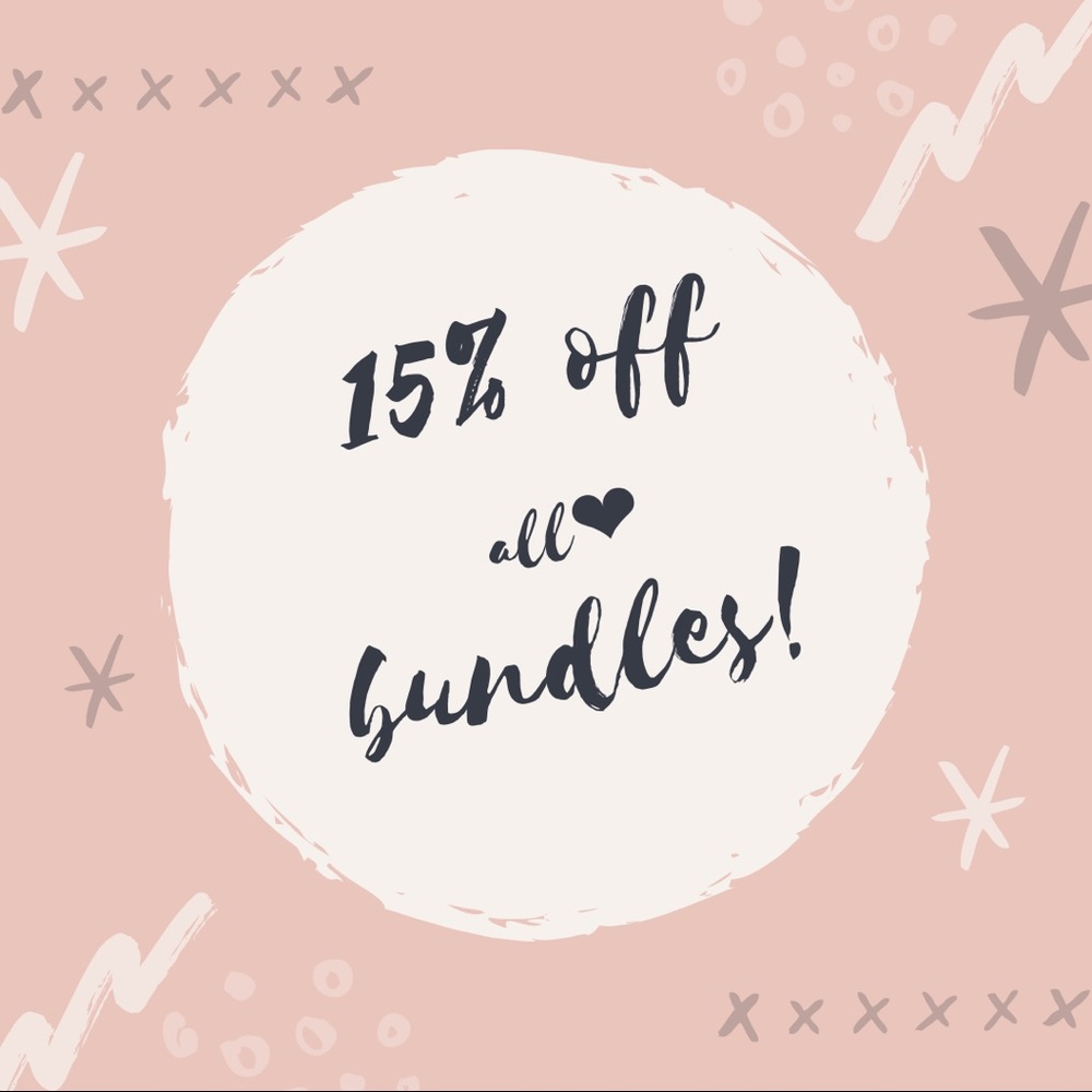 15% off when you buy AT LEAST 2 items or more!